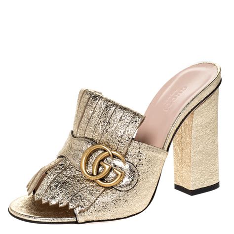 gucci mules gold